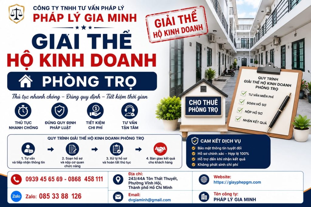 Giải thể hộ kinh doanh phòng trọ