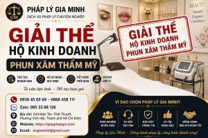 Giải thể hộ kinh doanh phun xăm thẩm mỹ