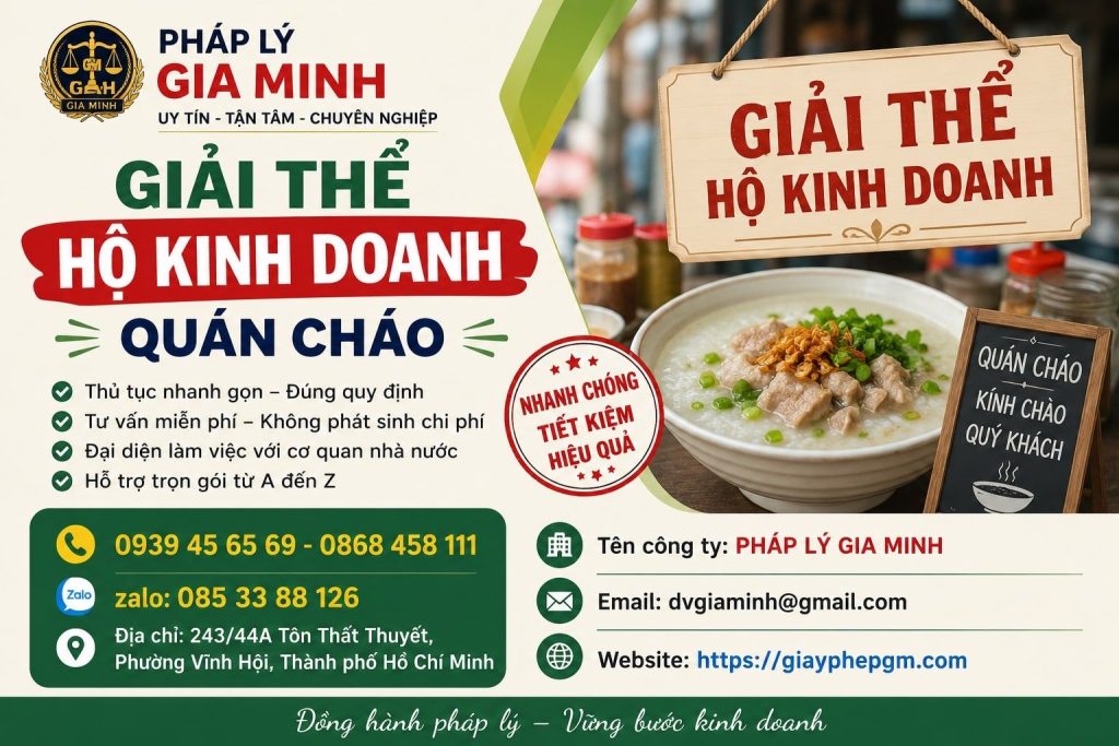 Giải thể hộ kinh doanh quán cháo