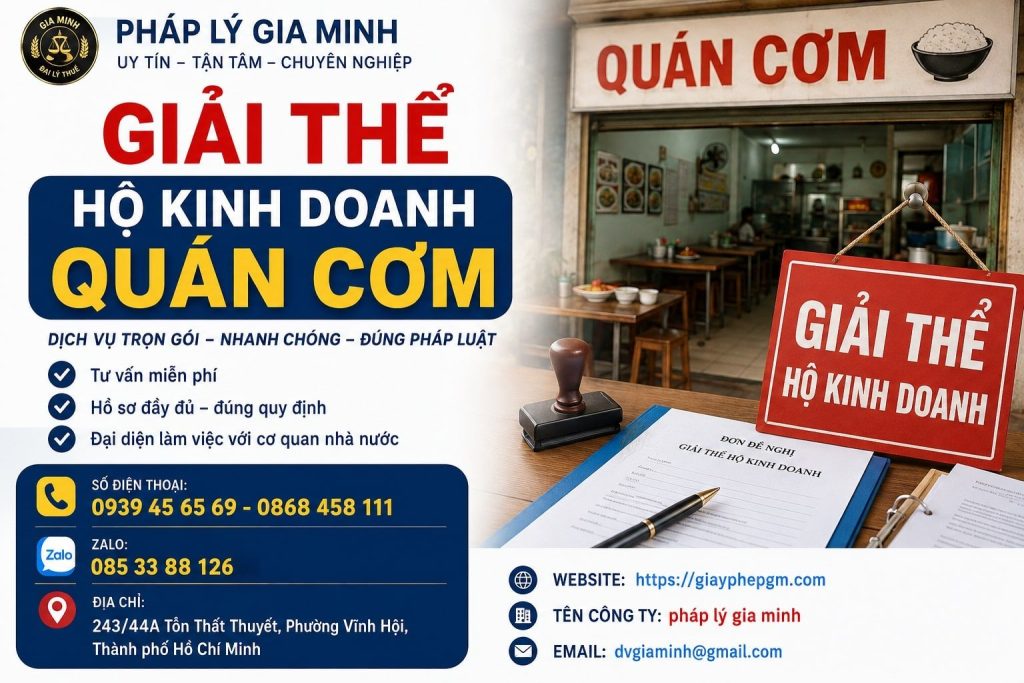 Giải thể hộ kinh doanh quán cơm – Chốt sạch doanh thu, nguyên liệu và nghĩa vụ trước khi đóng cửa 1 Giải thể hộ kinh doanh quán cơm