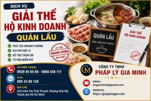 Giải thể hộ kinh doanh quán lẩu