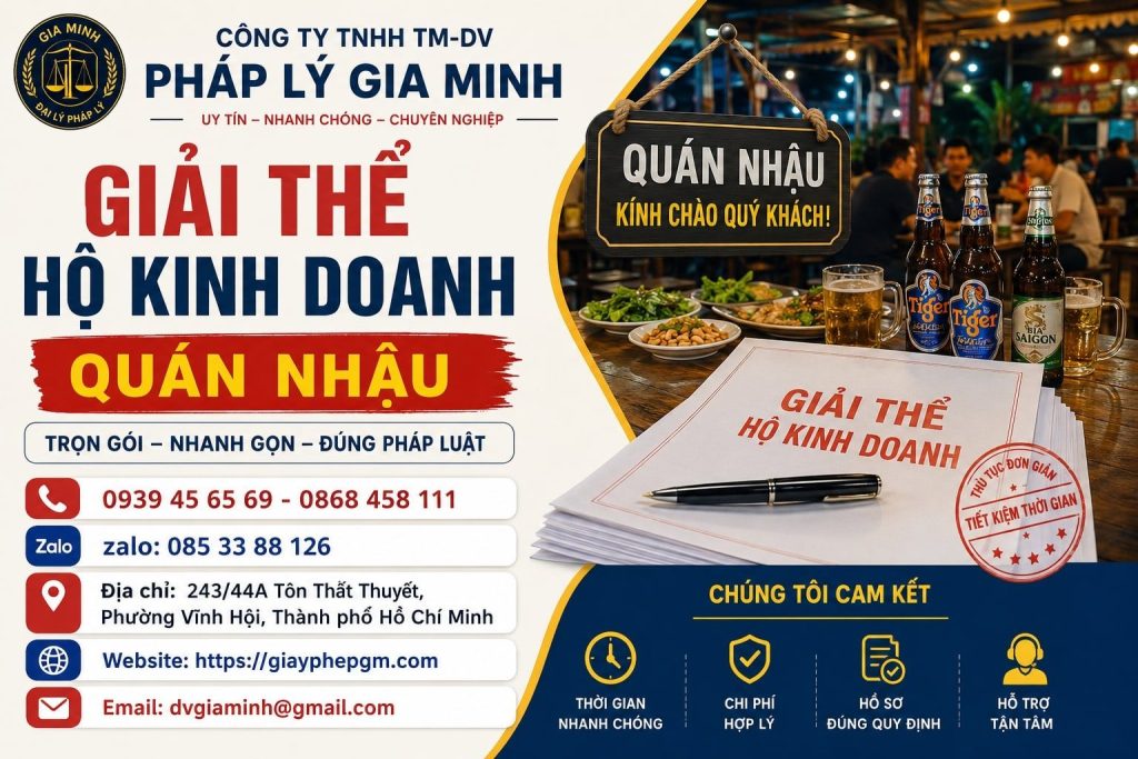 Giải thể hộ kinh doanh quán nhậu
