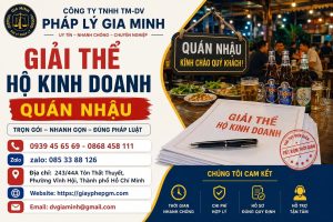 Giải thể hộ kinh doanh quán nhậu