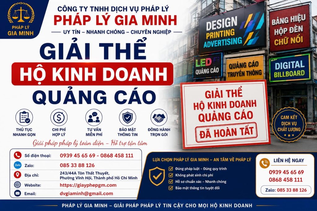 Giải thể hộ kinh doanh quảng cáo