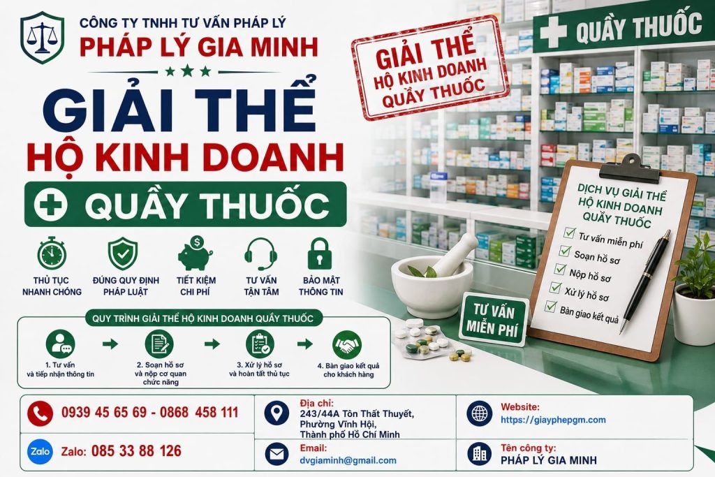 Giải thể hộ kinh doanh quầy thuốc