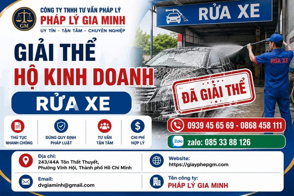 Giải thể hộ kinh doanh rửa xe
