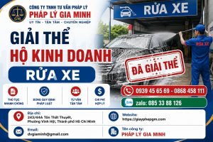 Giải thể hộ kinh doanh rửa xe