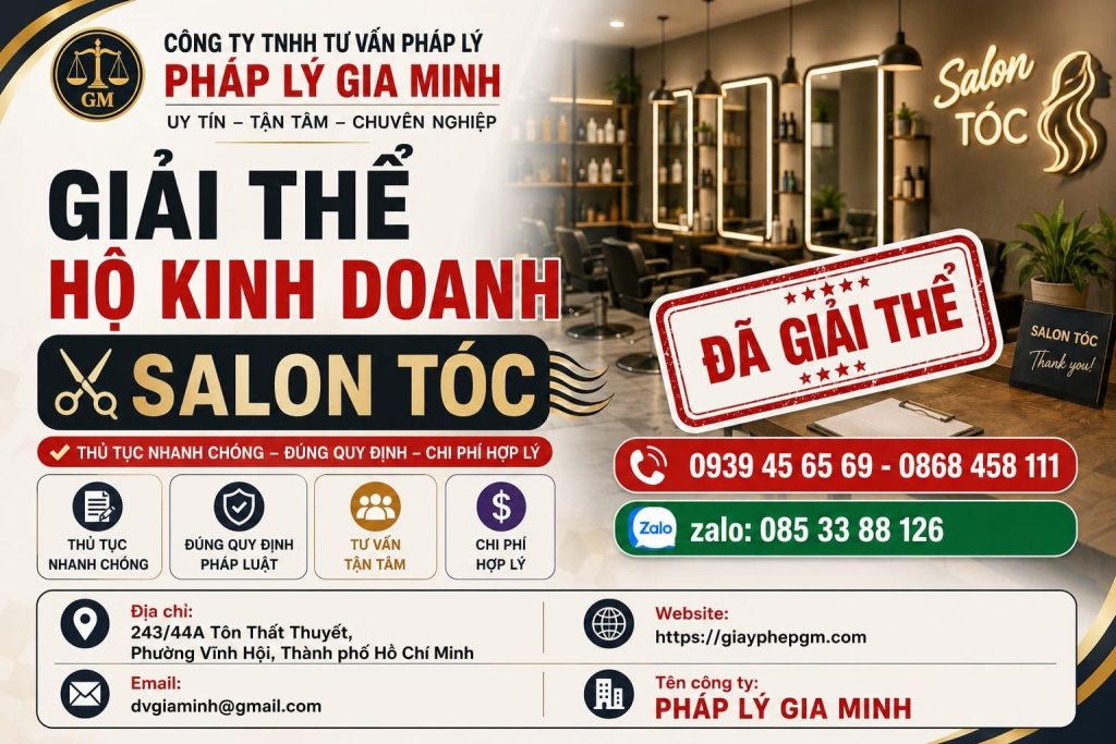 Giải thể hộ kinh doanh salon tóc – Chốt lịch khách, thẻ dịch vụ và thiết bị trước khi đóng salon 1 Giải thể hộ kinh doanh salon tóc