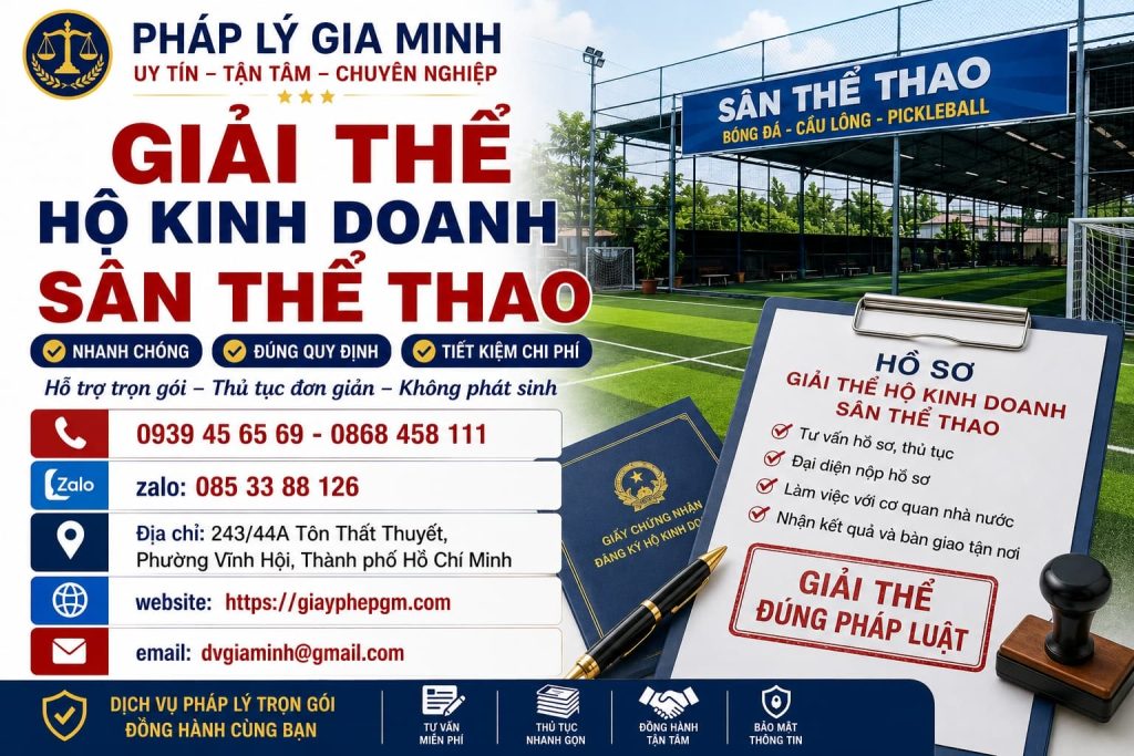 Giải thể hộ kinh doanh sân thể thao