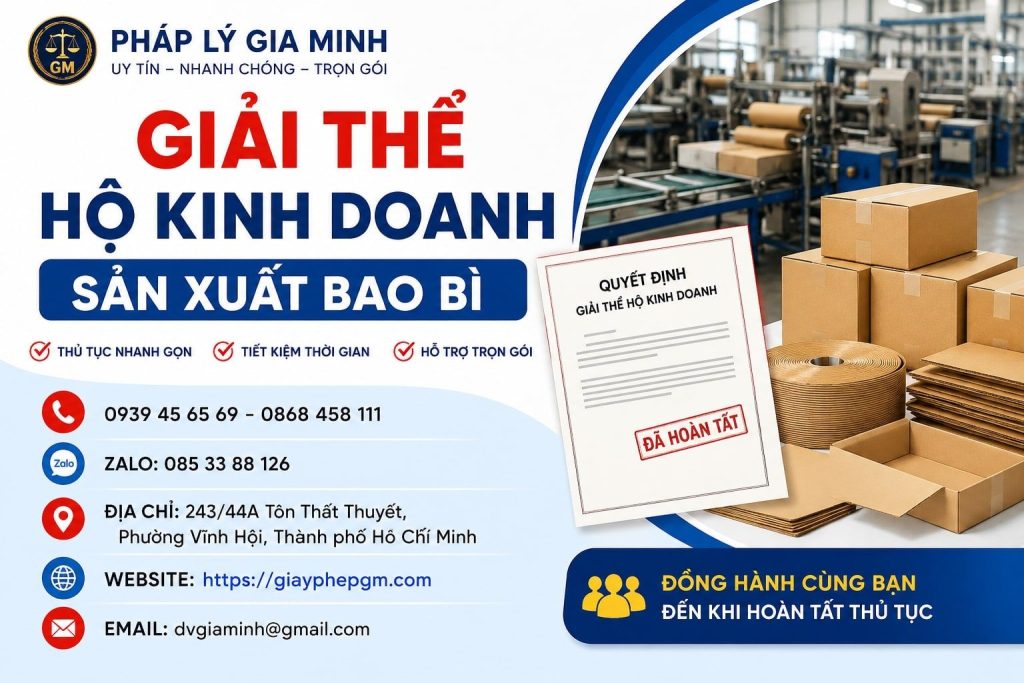 Giải thể hộ kinh doanh sản xuất bao bì – Chốt đơn in, nguyên liệu và máy móc trước khi ngừng sản xuất 1 Giải thể hộ kinh doanh sản xuất bao bì