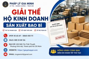 Giải thể hộ kinh doanh sản xuất bao bì