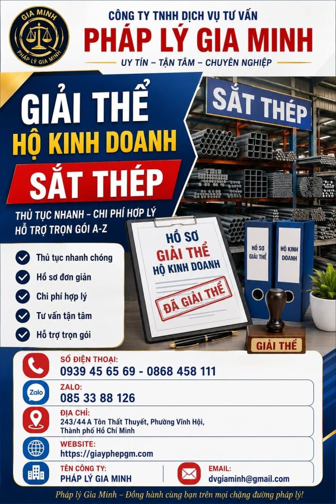 Giải thể hộ kinh doanh sắt thép