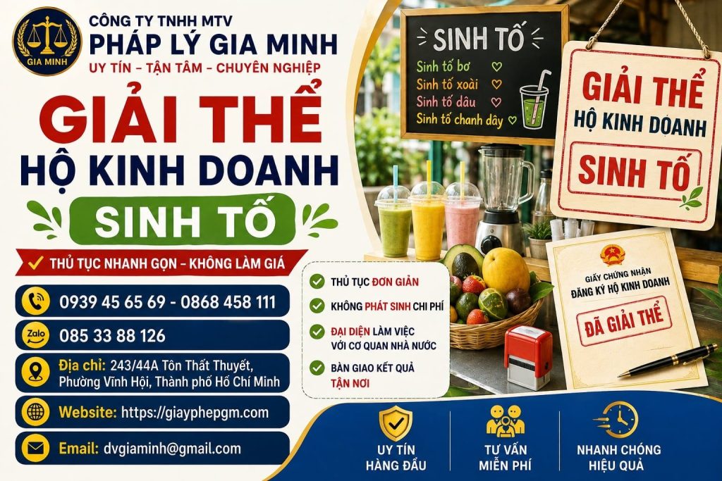 Giải thể hộ kinh doanh sinh tố – Chốt nguyên liệu tươi, thiết bị và doanh thu trước ngày đóng quán 1 Giải thể hộ kinh doanh sinh tố