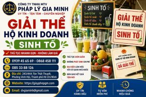 Giải thể hộ kinh doanh sinh tố