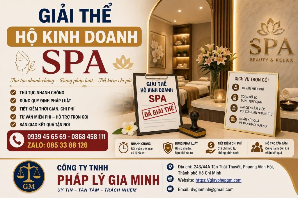 Giải thể hộ kinh doanh spa – Chốt liệu trình, tiền khách và thiết bị trước khi đóng cơ sở 1 Giải thể hộ kinh doanh spa