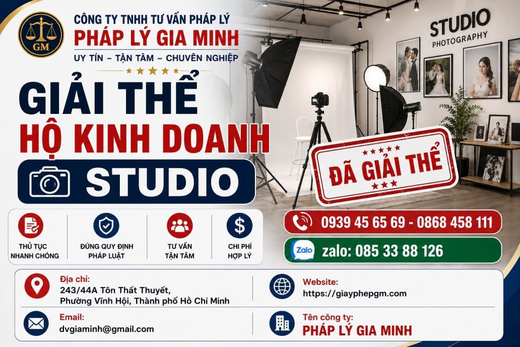 Giải thể hộ kinh doanh studio