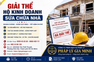 Giải thể hộ kinh doanh sửa chữa nhà