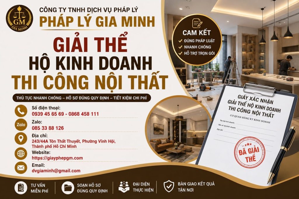 Giải thể hộ kinh doanh thi công nội thất