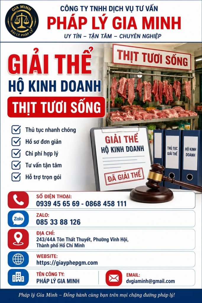 Giải thể hộ kinh doanh thịt tươi sống
