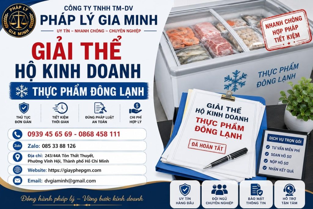 Giải thể hộ kinh doanh thực phẩm đông lạnh – Xử lý tồn kho lạnh và thiết bị trước khi ngừng kinh doanh 1 Giải thể hộ kinh doanh thực phẩm đông lạnh