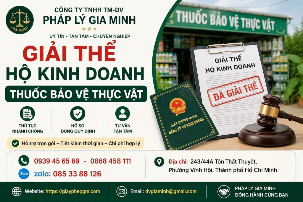 Giải thể hộ kinh doanh thuốc bảo vệ thực vật