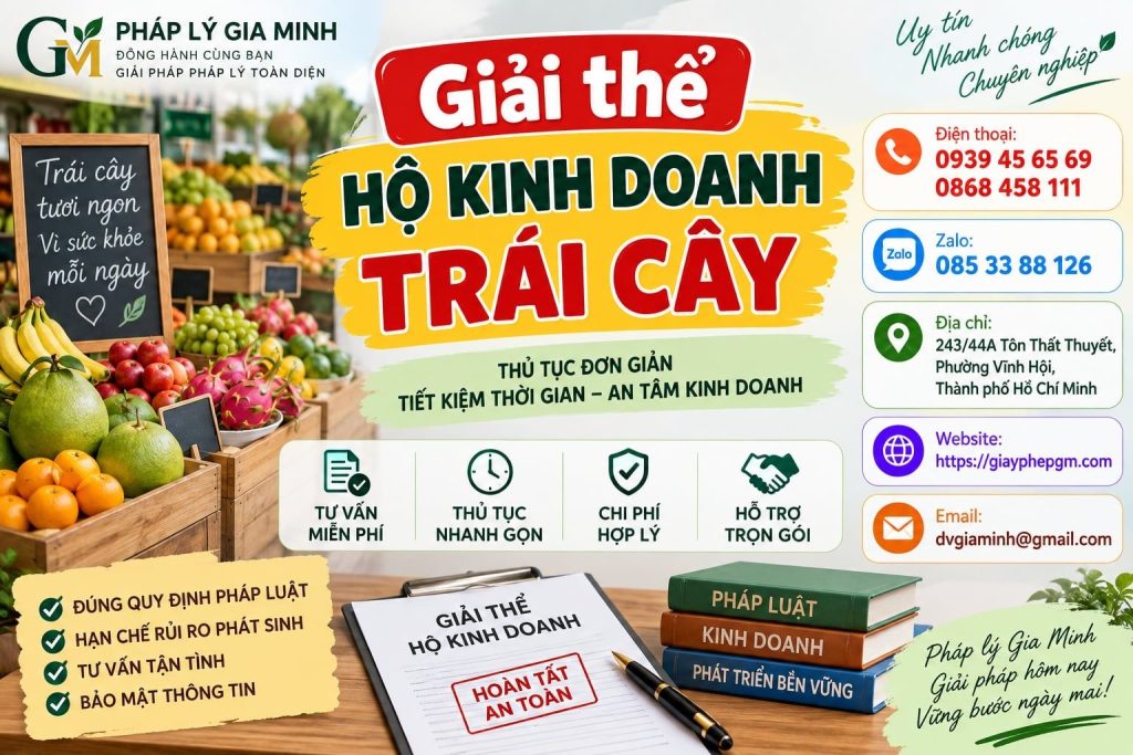 Giải thể hộ kinh doanh trái cây