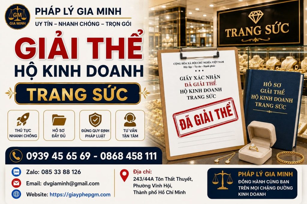 Giải thể hộ kinh doanh trang sức – Kiểm kê tài sản giá trị cao trước khi chấm dứt hoạt động 1 Giải thể hộ kinh doanh trang sức