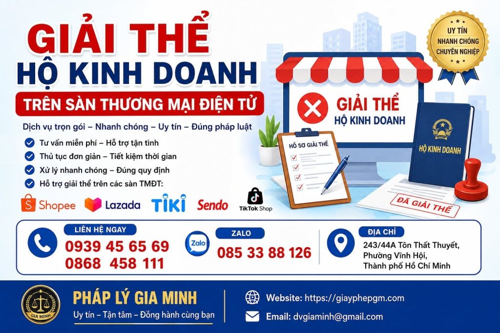 Giải thể hộ kinh doanh trên sàn thương mại điện tử