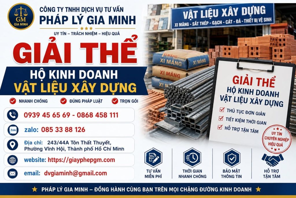Giải thể hộ kinh doanh vật liệu xây dựng