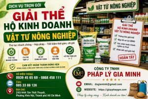 Giải thể hộ kinh doanh vật tư nông nghiệp