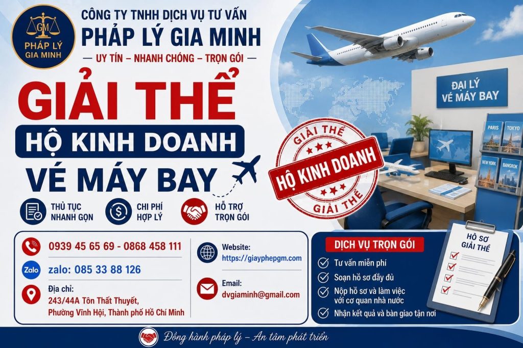 Giải thể hộ kinh doanh vé máy bay