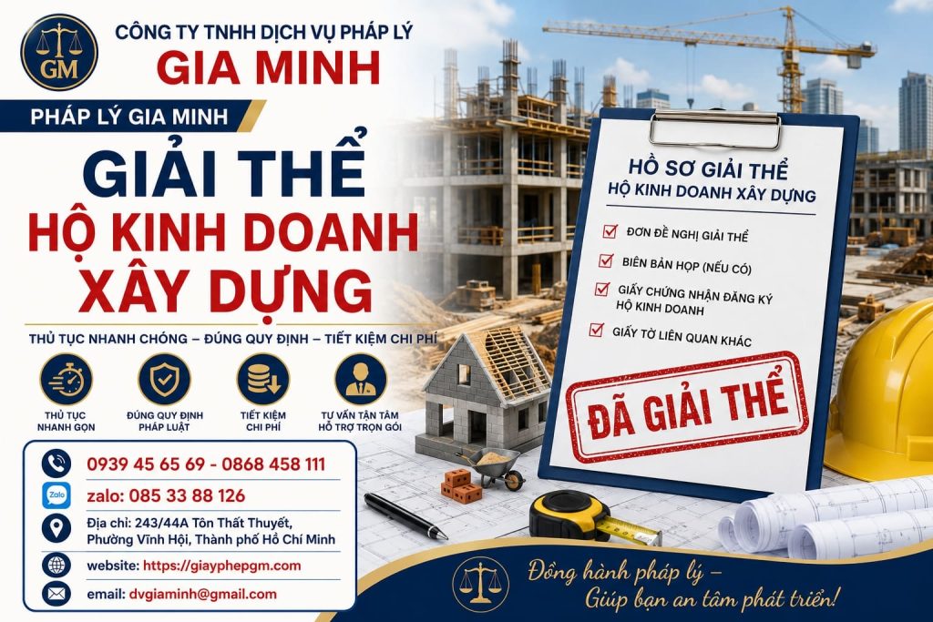 Giải thể hộ kinh doanh xây dựng