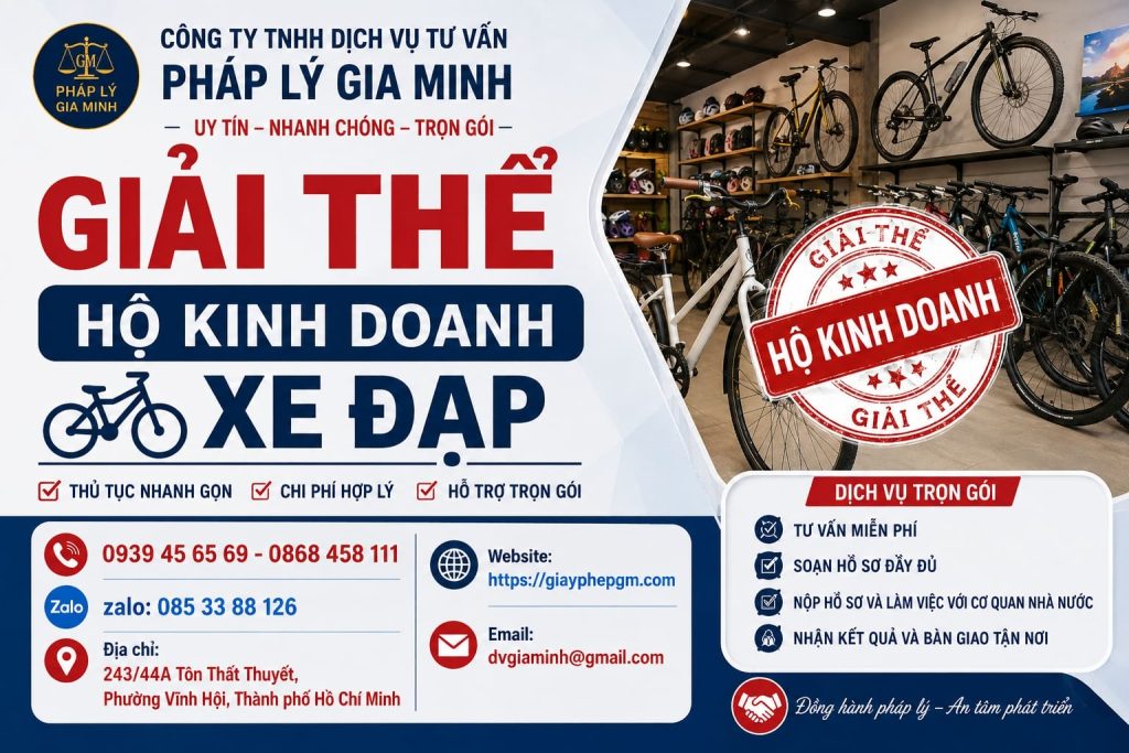 Giải thể hộ kinh doanh xe đạp