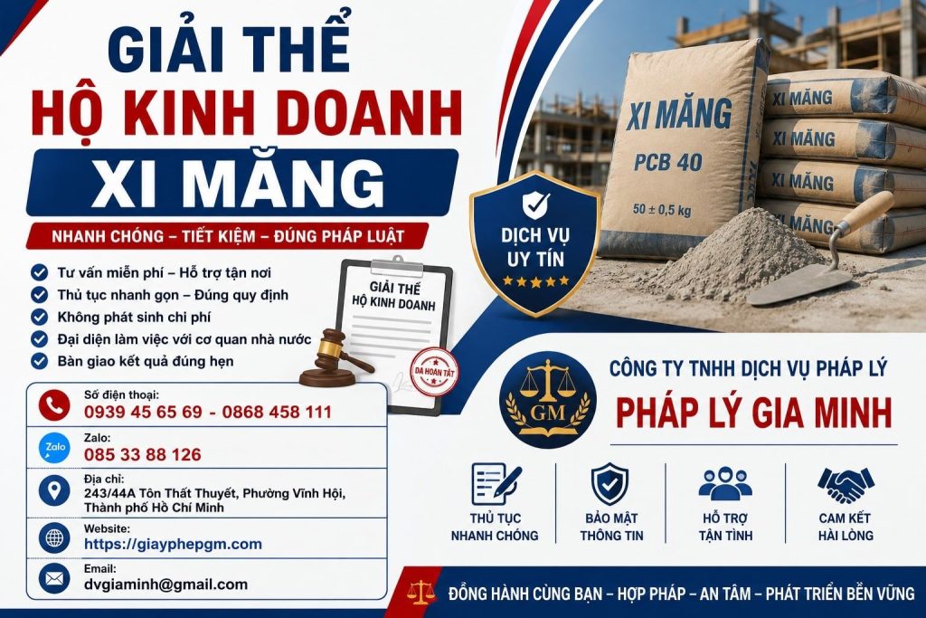 Giải thể hộ kinh doanh xi măng