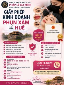 Giấy phép kinh doanh phun xăm tại Huế