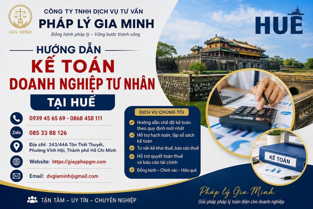 Hướng dẫn kế toán doanh nghiệp tư nhân tại Huế