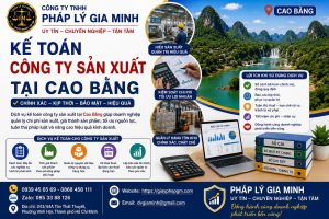Kế toán công ty sản xuất tại Cao Bằng