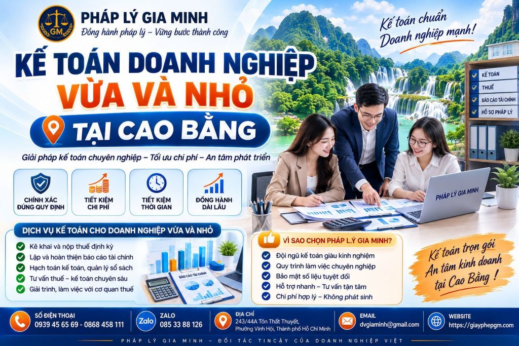 Kế toán doanh nghiệp vừa và nhỏ tại Cao Bằng