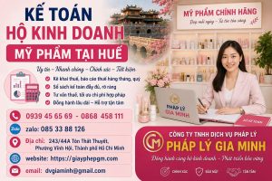 Kế toán hộ kinh doanh mỹ phẩm tại Huế