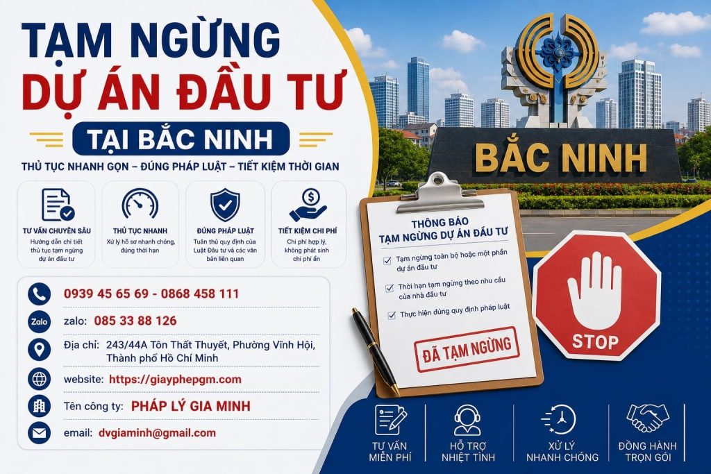 Tạm ngừng dự án đầu tư tại Bắc Ninh