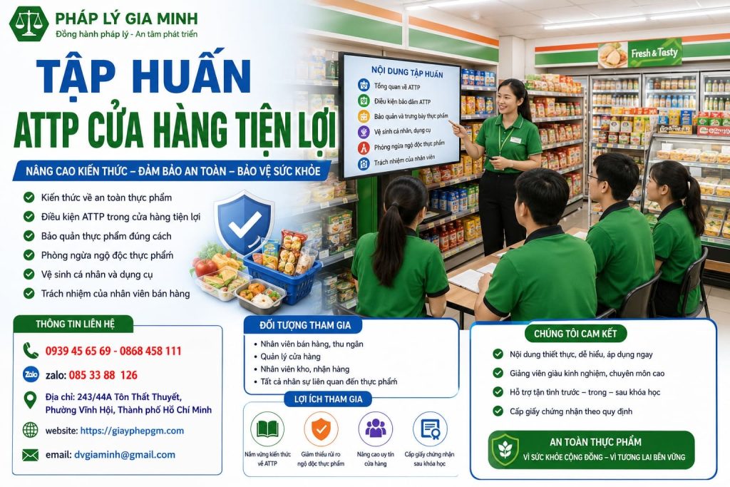 Tập huấn ATTP cửa hàng tiện lợi