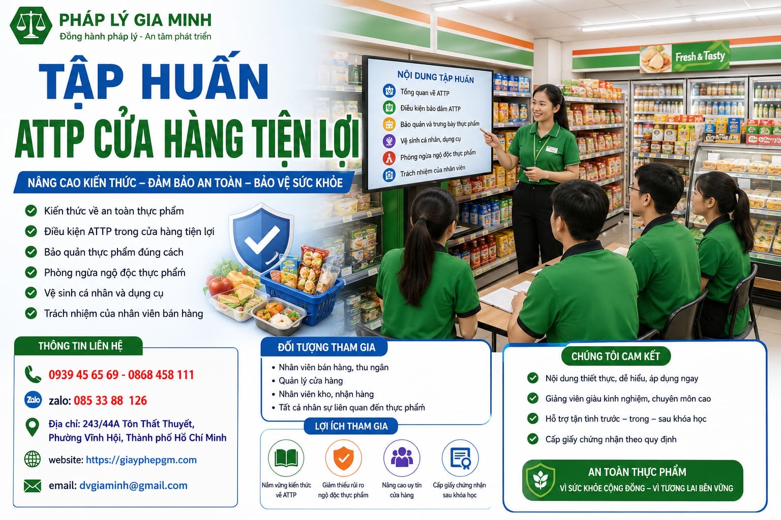 Tập huấn ATTP cửa hàng tiện lợi