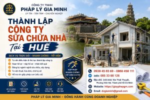 Thành lập công ty sửa chữa nhà tại Huế