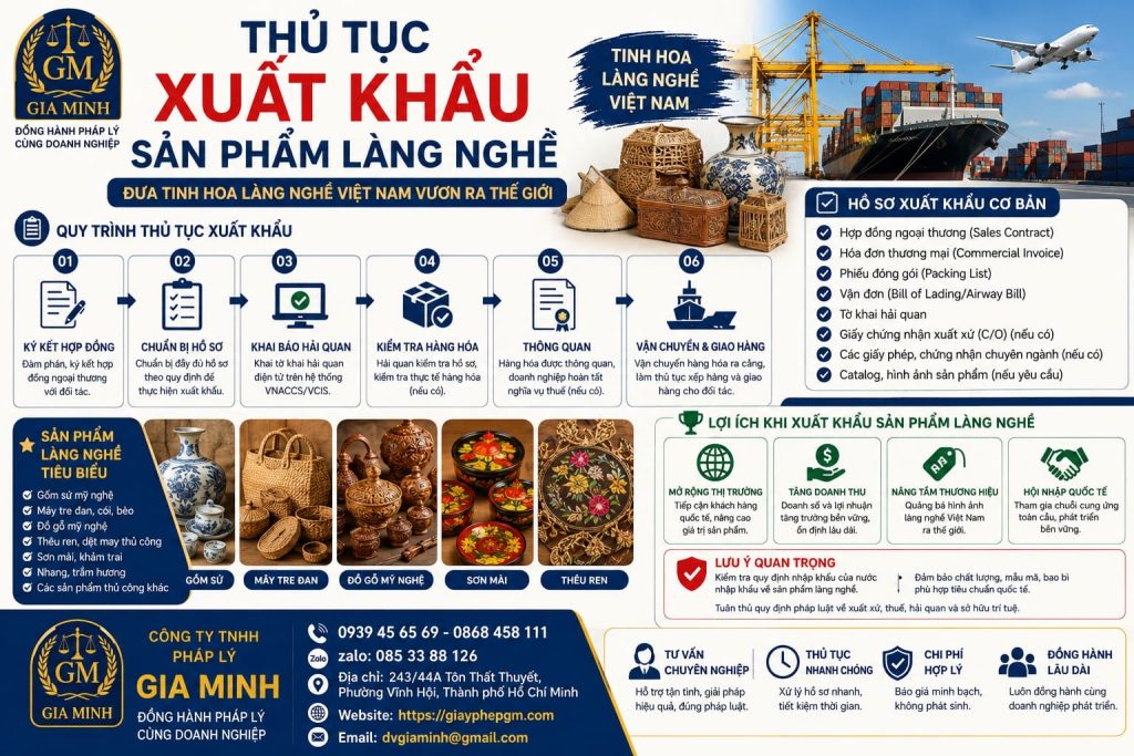 Thủ tục xuất khẩu sản phẩm làng nghề cần biết để đưa hàng ra thị trường quốc tế 1 Thủ tục xuất khẩu sản phẩm làng nghề