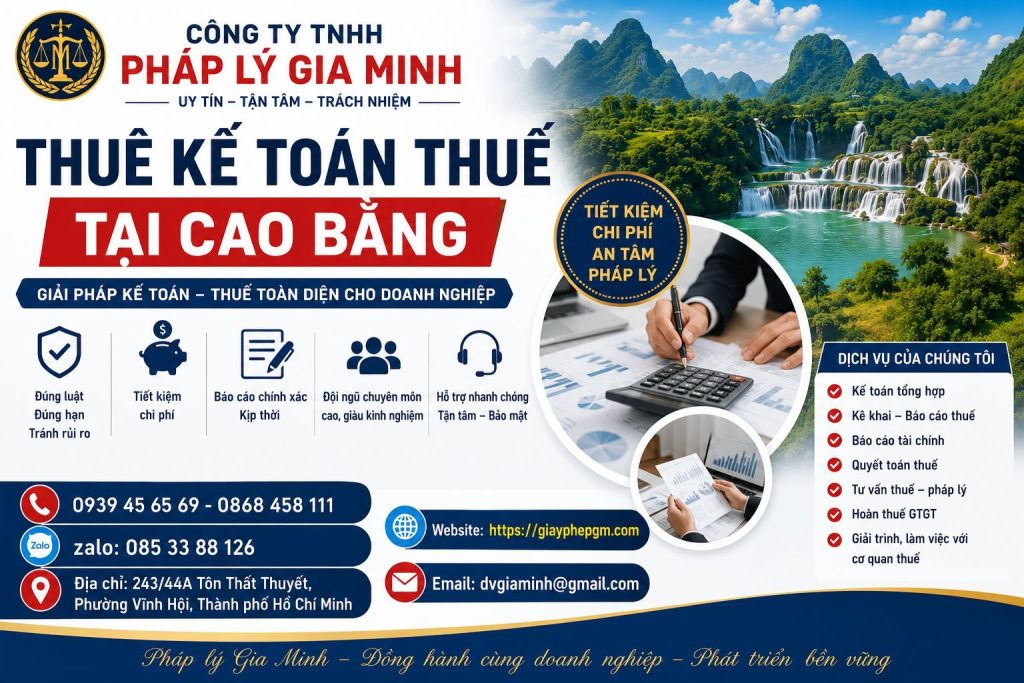 Thuê kế toán thuế tại Cao Bằng