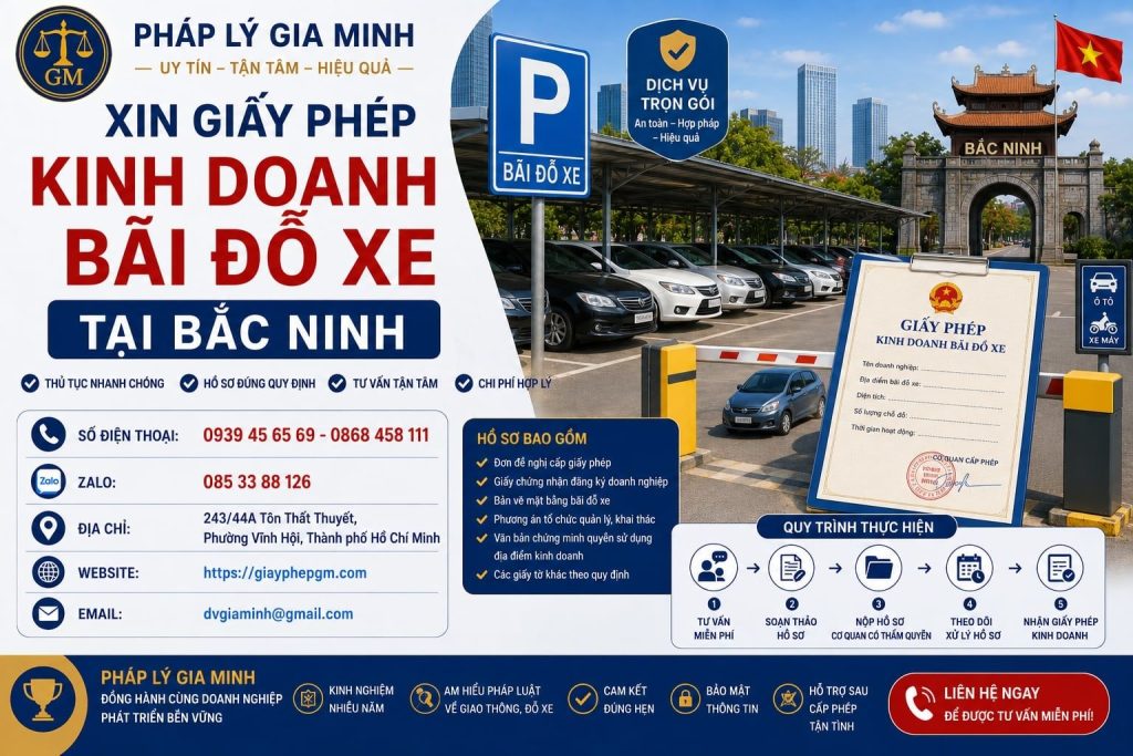 Xin giấy phép kinh doanh bãi đỗ xe tại Bắc Ninh