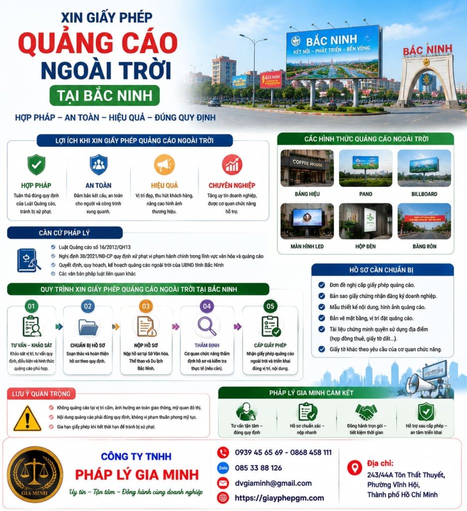 Xin giấy phép quảng cáo ngoài trời tại Bắc Ninh