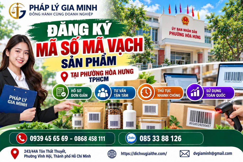 Đăng ký mã số mã vạch sản phẩm tại phường Hòa Hưng TPHCM