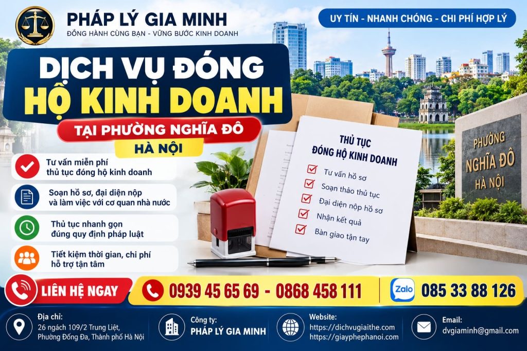 Dịch vụ đóng hộ kinh doanh tại phường Nghĩa Đô Hà Nội