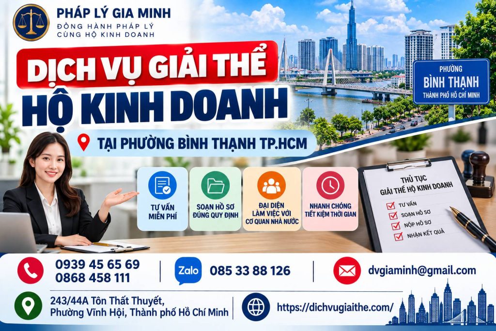 Dịch vụ giải thể hộ kinh doanh tại phường Bình Thạnh TP.HCM